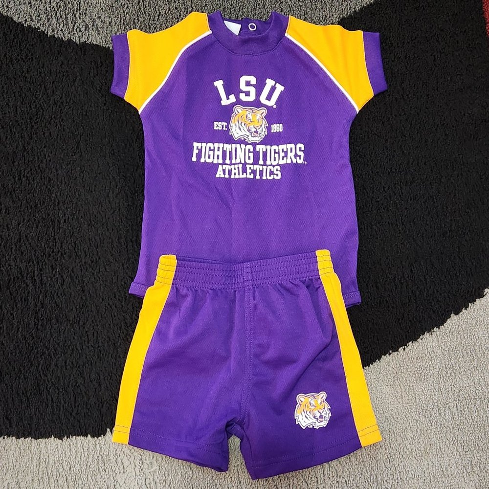 LSU Tigers Onesie and Short Set